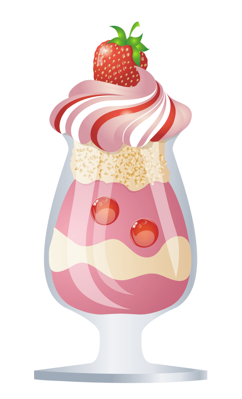 Bakery ice cream sundae clipart transparent