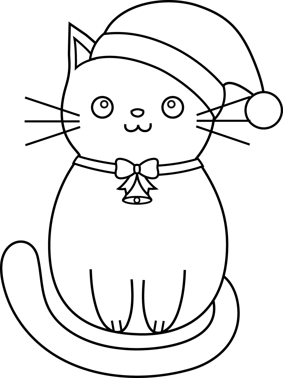 Cute cat printable coloring pages clipart background
