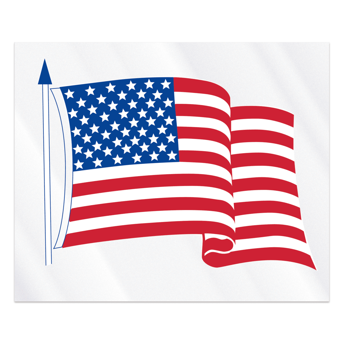 United states flag us decal clear static inside window clipart transparent