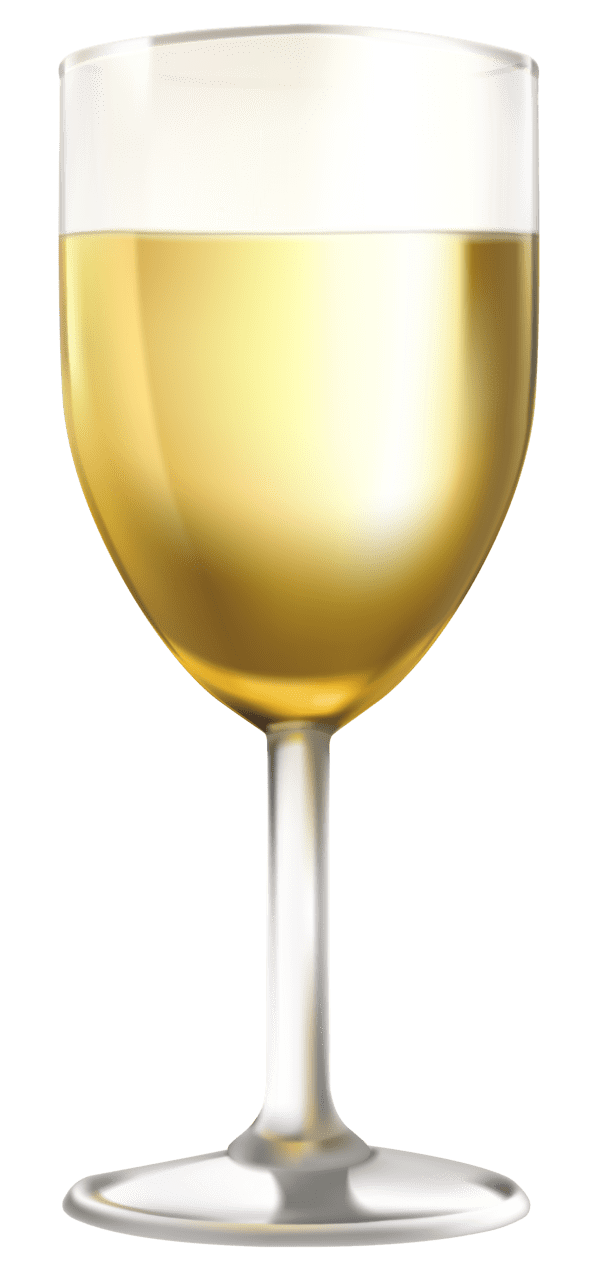 White wine glass clipart image