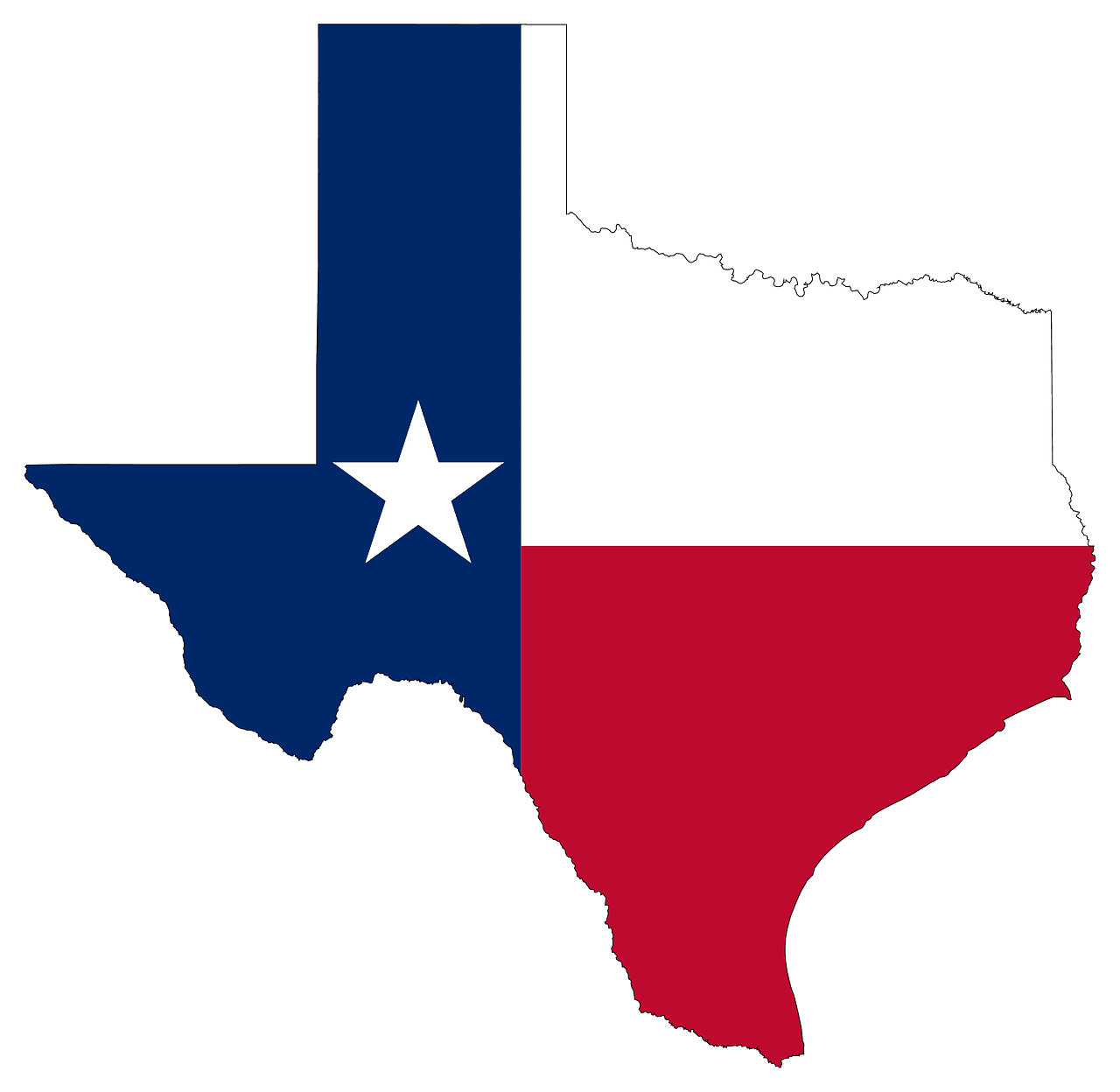 Texas state flag map vector clipart images