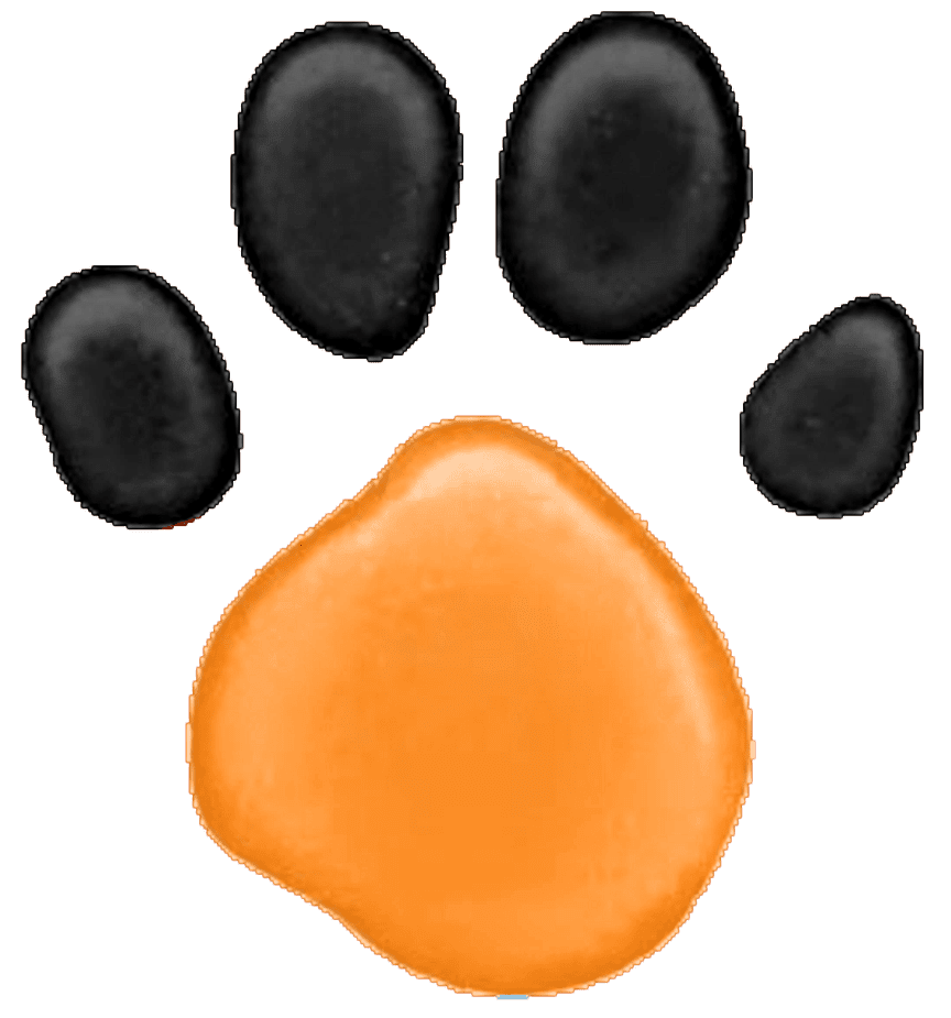 Dog paw pin page clipart image 4