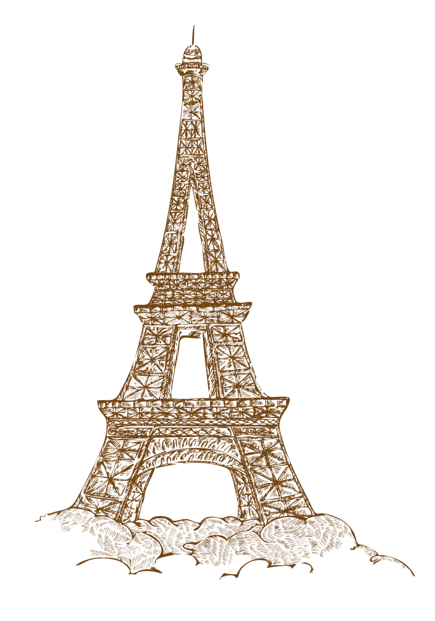 Eiffel tower pin page clipart picture 3