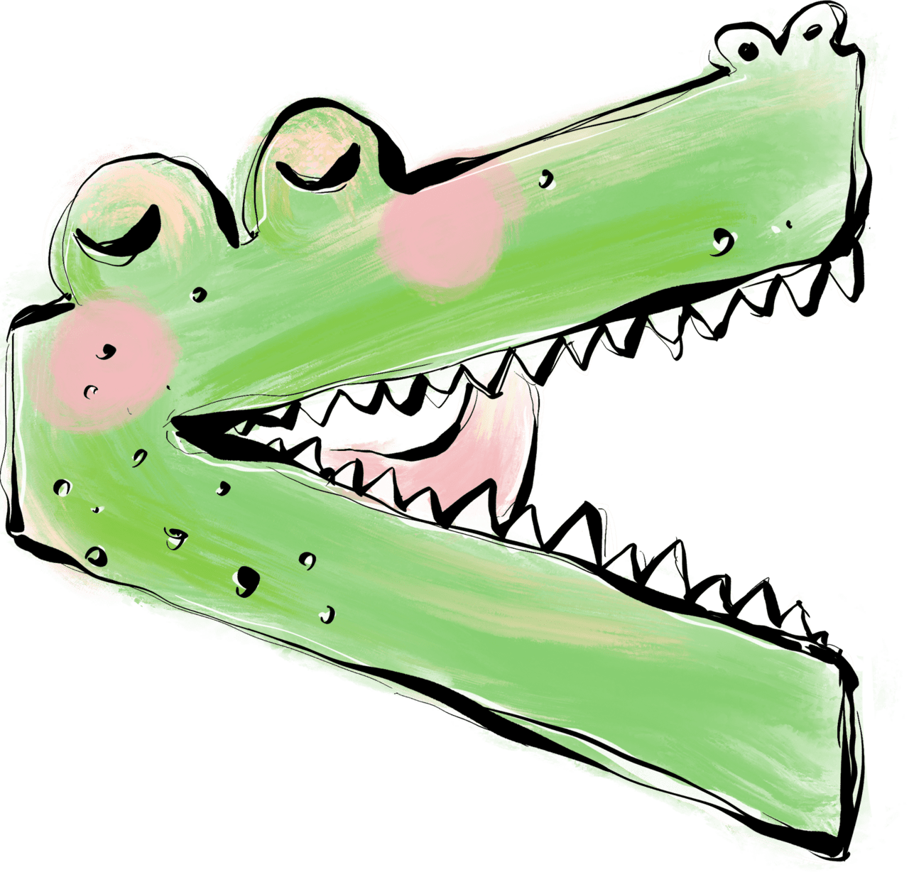 Gator pin page clipart clip art