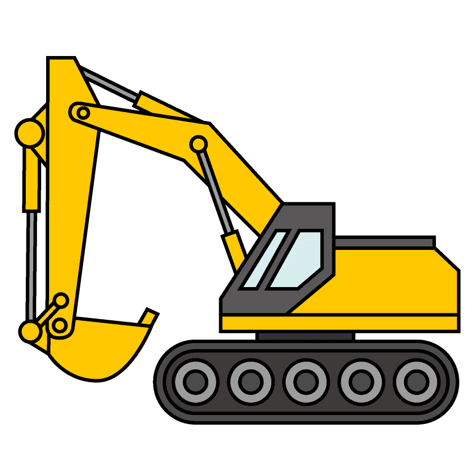 Excavator clipart vector 3