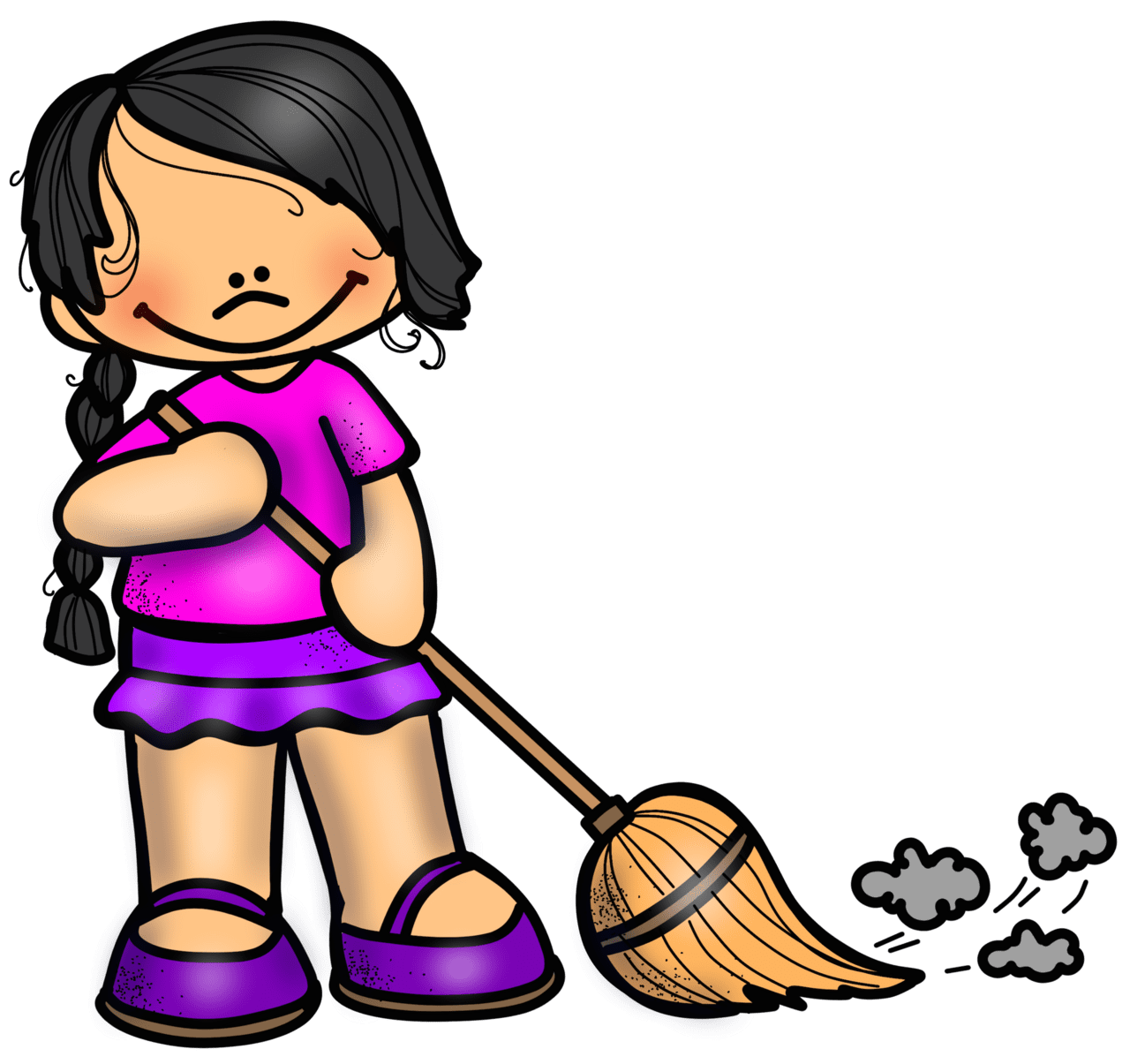 Broom pin page clipart picture