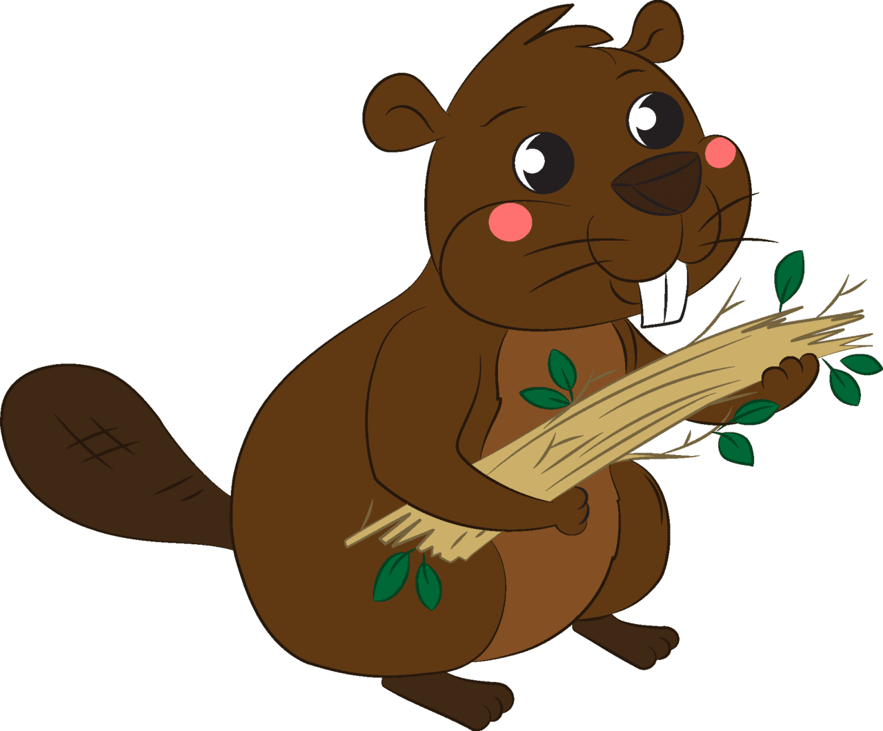 Beaver vector clipart images 4