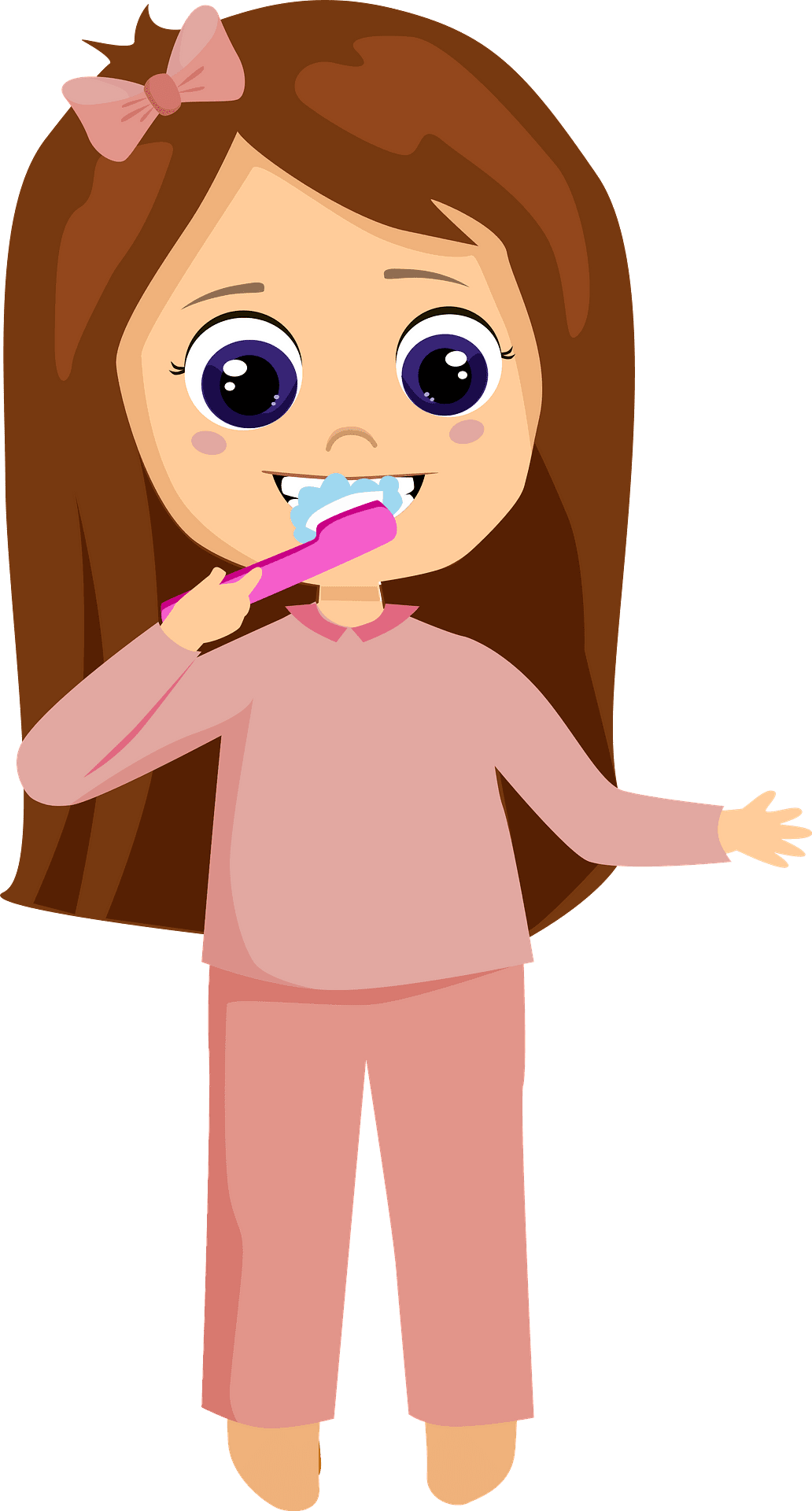 Brushing teeth brush permettent clipart in logo