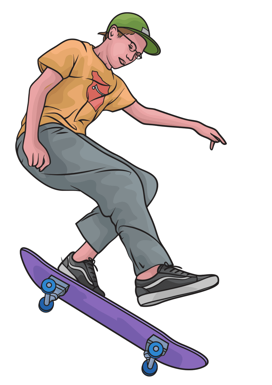 Boy skateboard ing vector clipart images