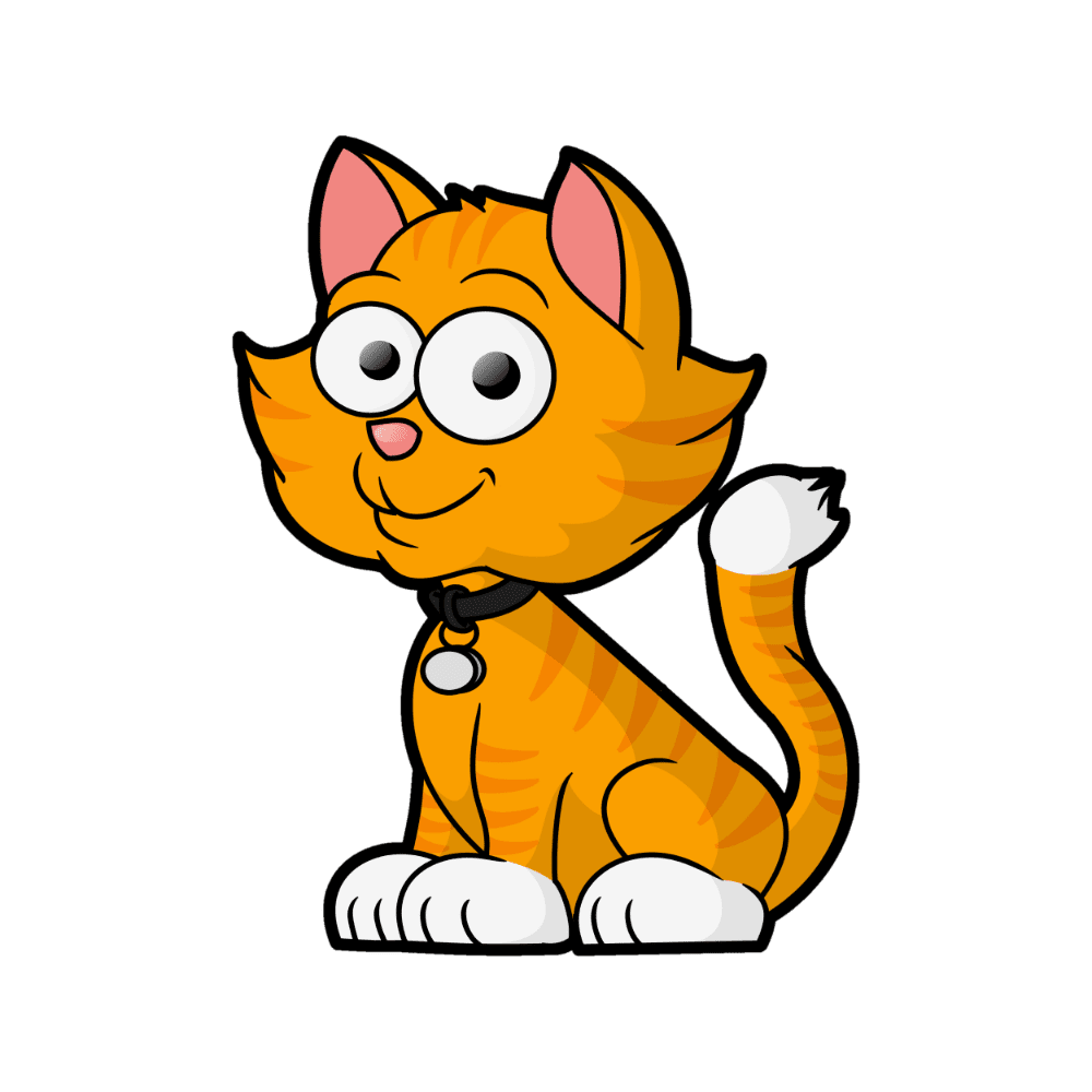 Cute cat purr are toda clipart vector