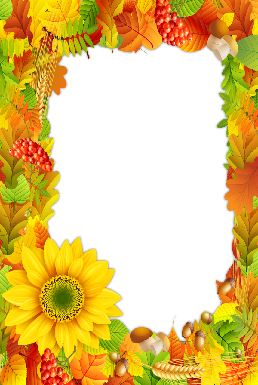 Fall pictures colors photo frame clipart