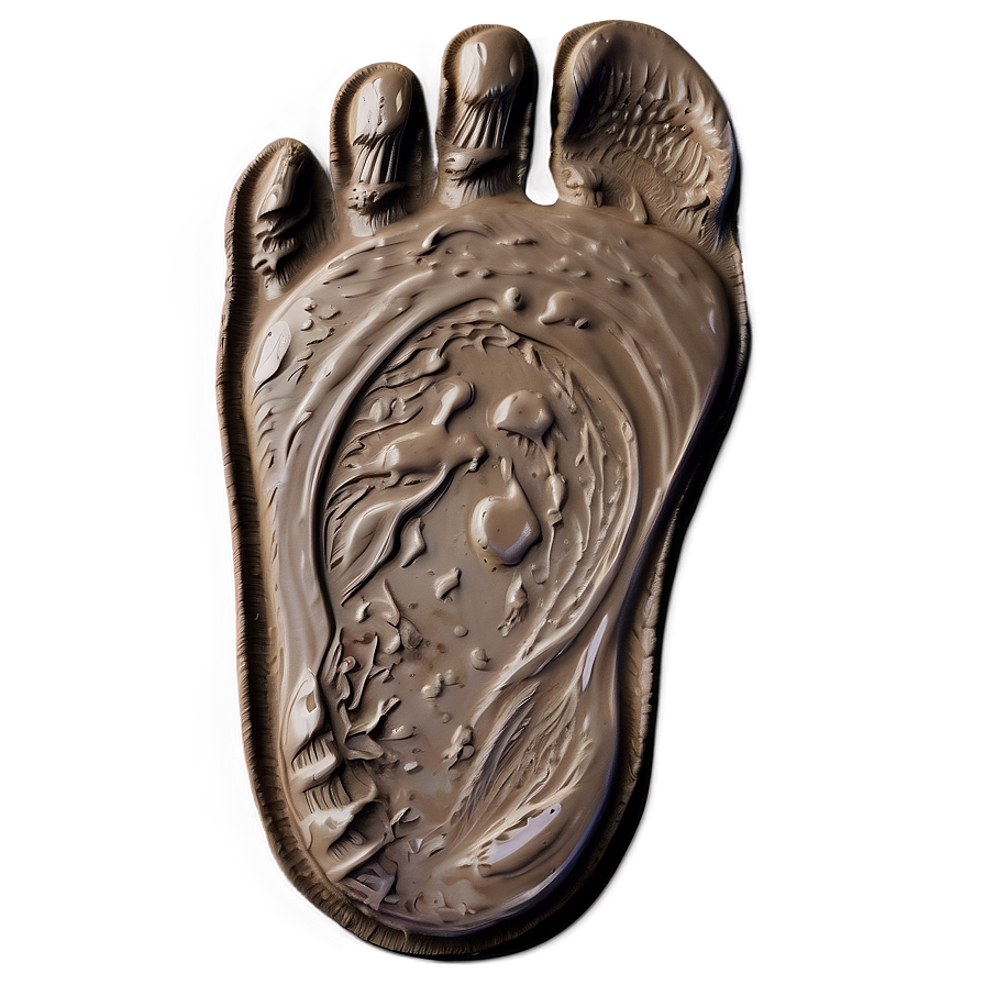 Mud footprint clipart vector