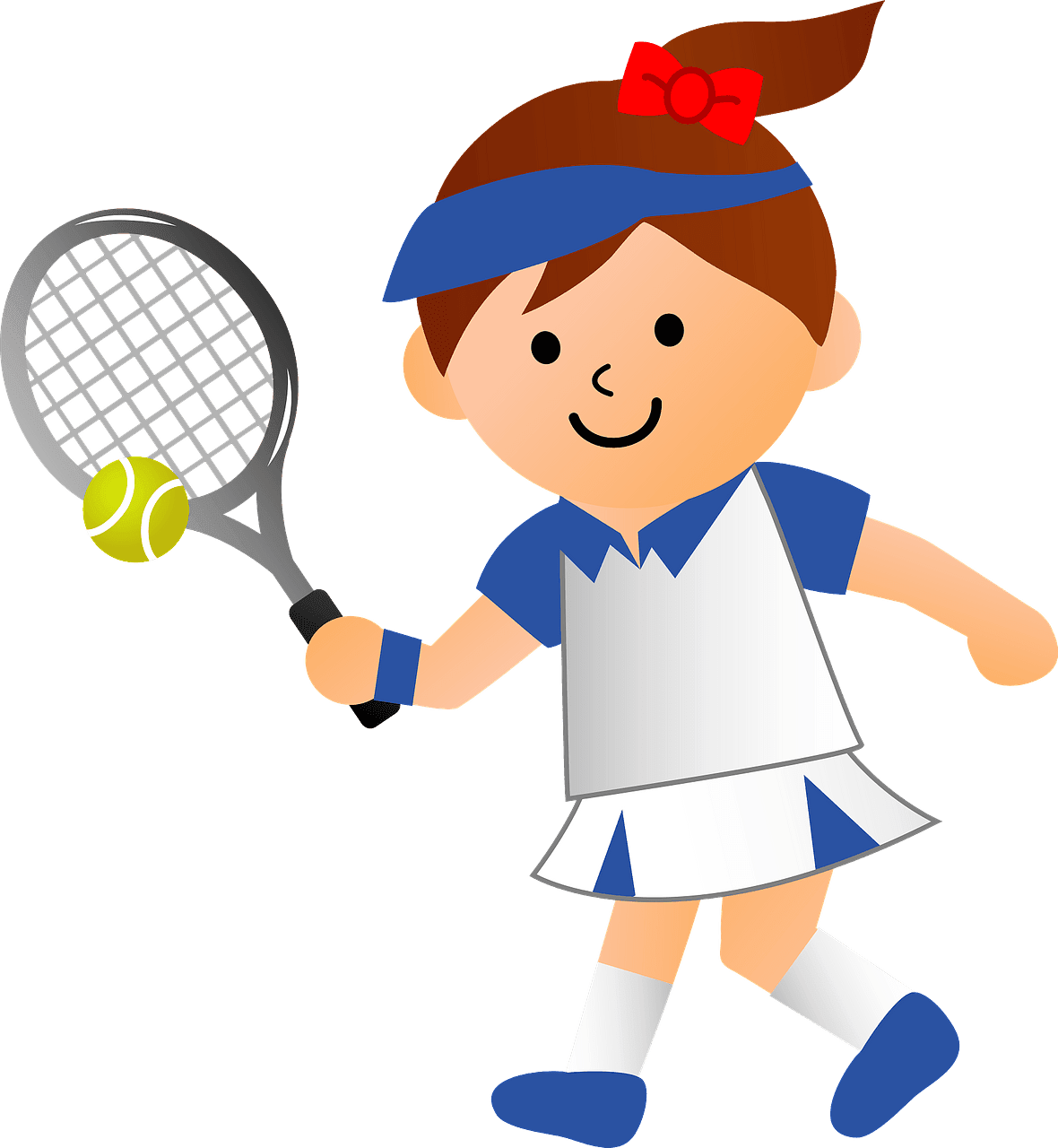 Tennis player vector clipart images 3