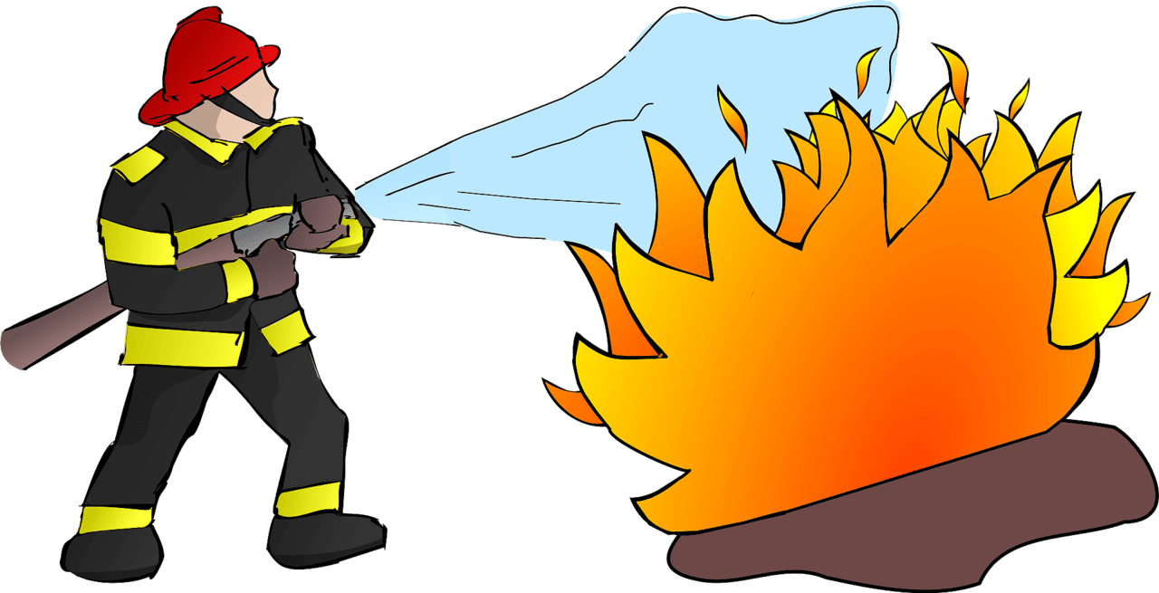 Fireman firefighter vector clipart images 5