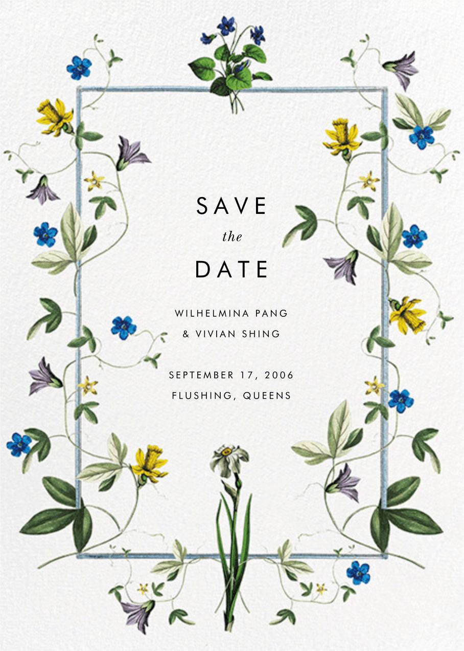 Daffodils save the date clipart clip art