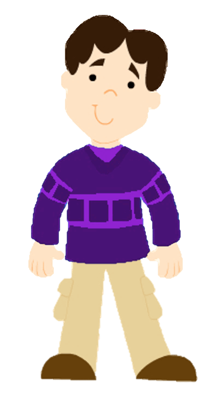 Get dressed joe purple shirt clipart vector