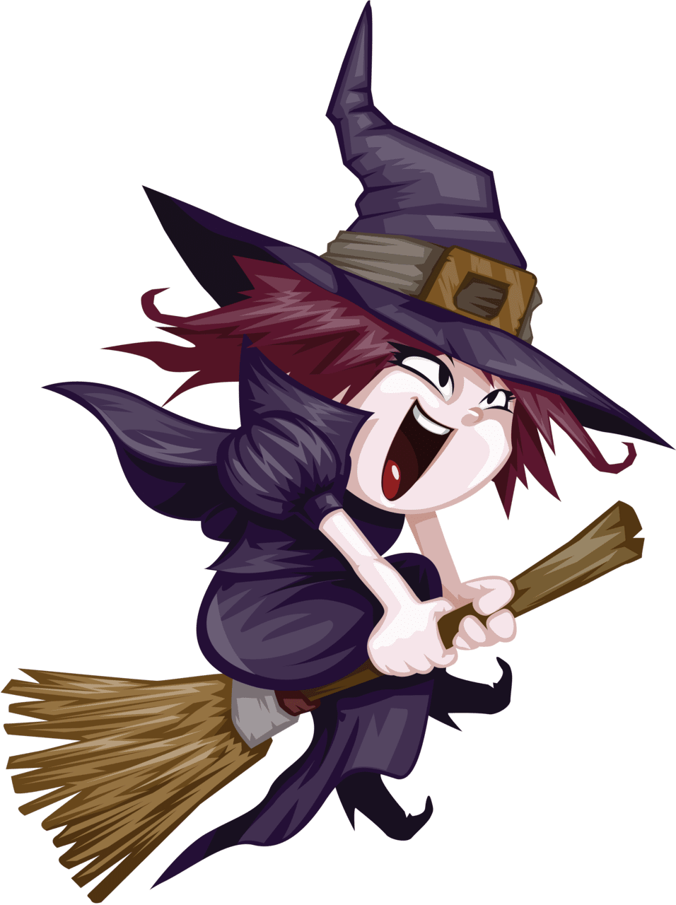 Broom witch image with background clipart