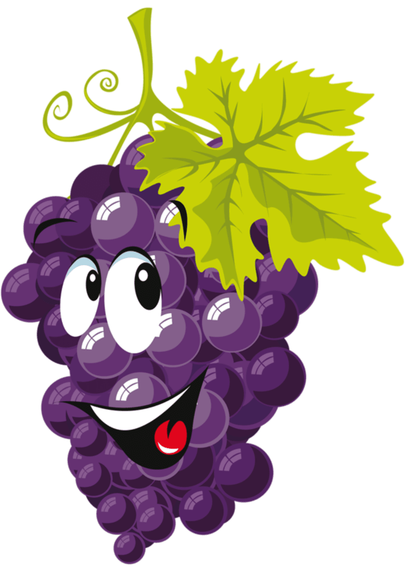 Grape fruits et legumes page clipart vector