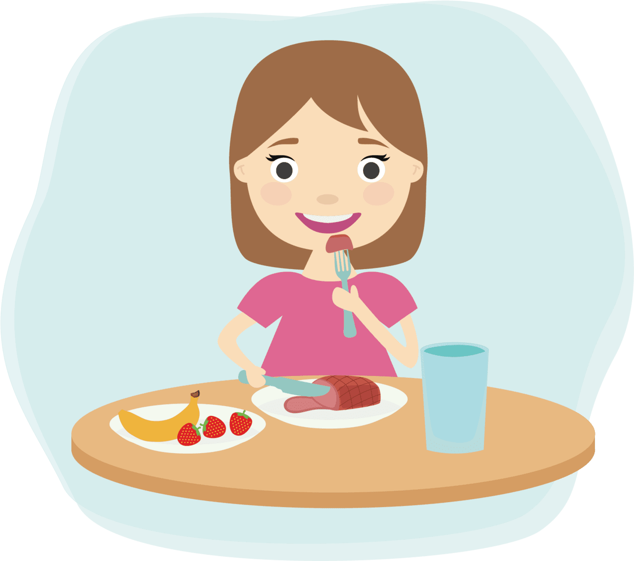 Breakfast eat ing child clipart healthy foods image with no background