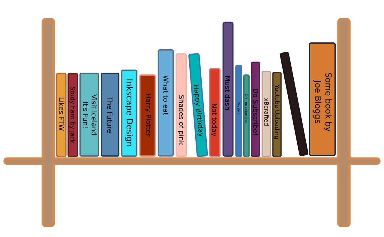 Bookshelf pin page clipart image