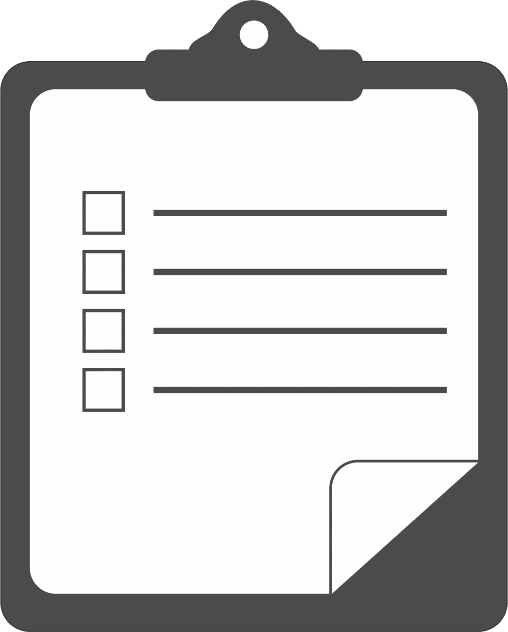 Blank checklist clipart image