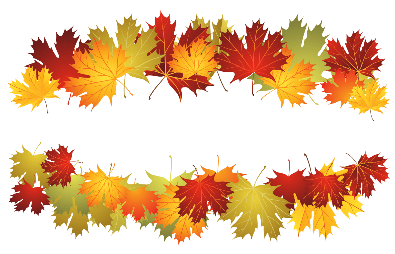 Fall border pin page clipart image