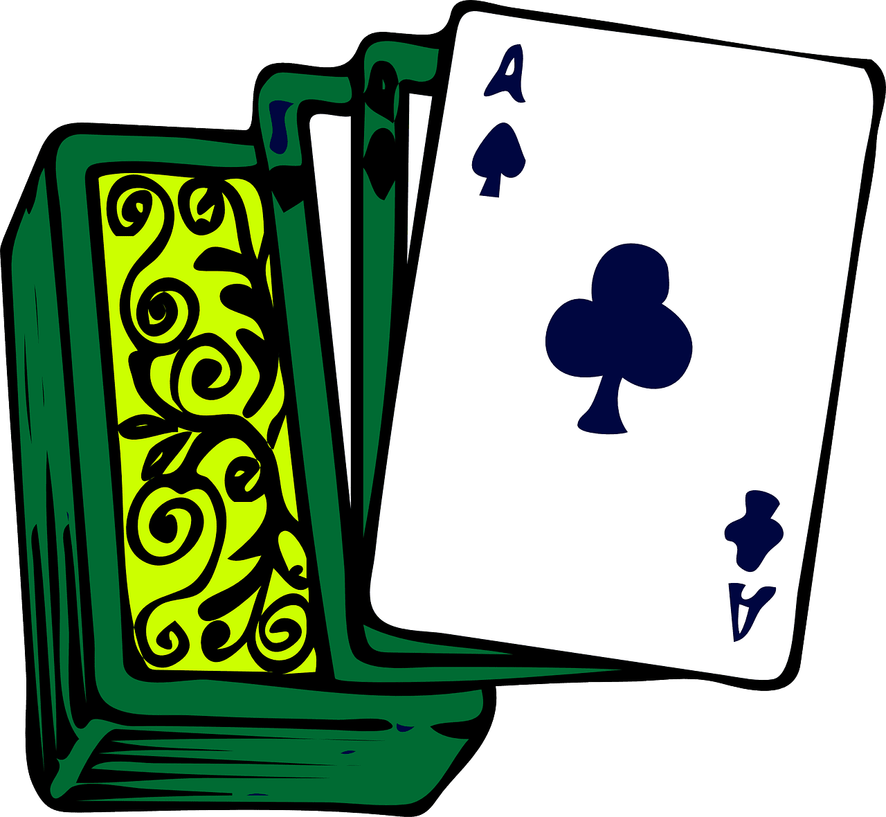 Deck of cards pack vector graphic clipart