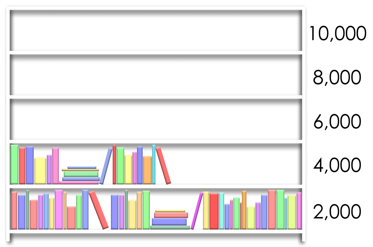 Bookshelf our initiative long island book drive clipart vector