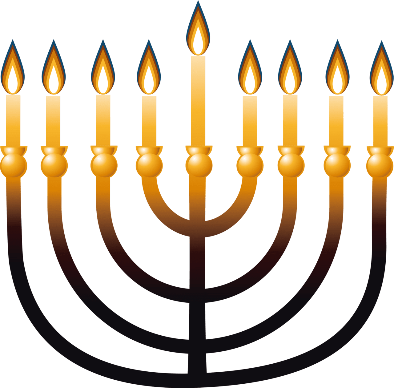 Hanukkah menorah jewish people candle clipart transparent