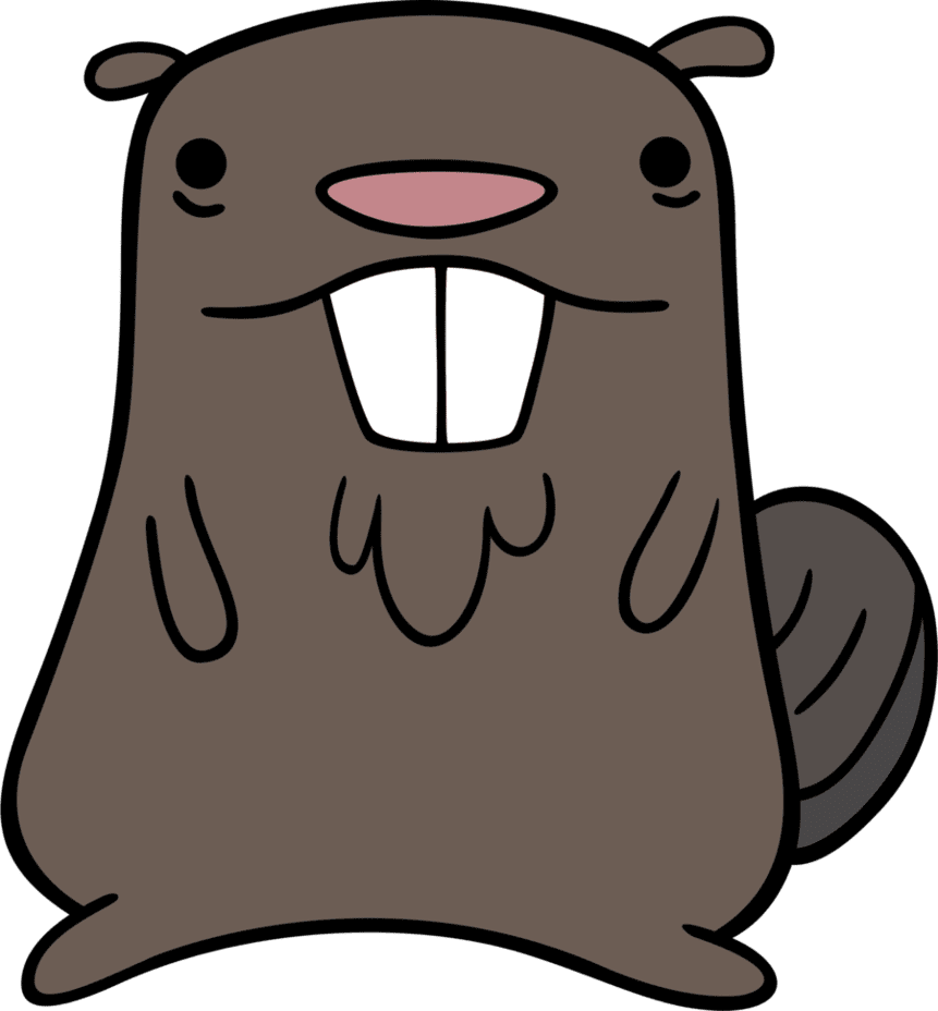 Beaver pin page clipart picture