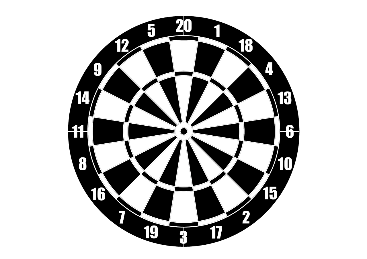 Target darts sport vector graphic clipart