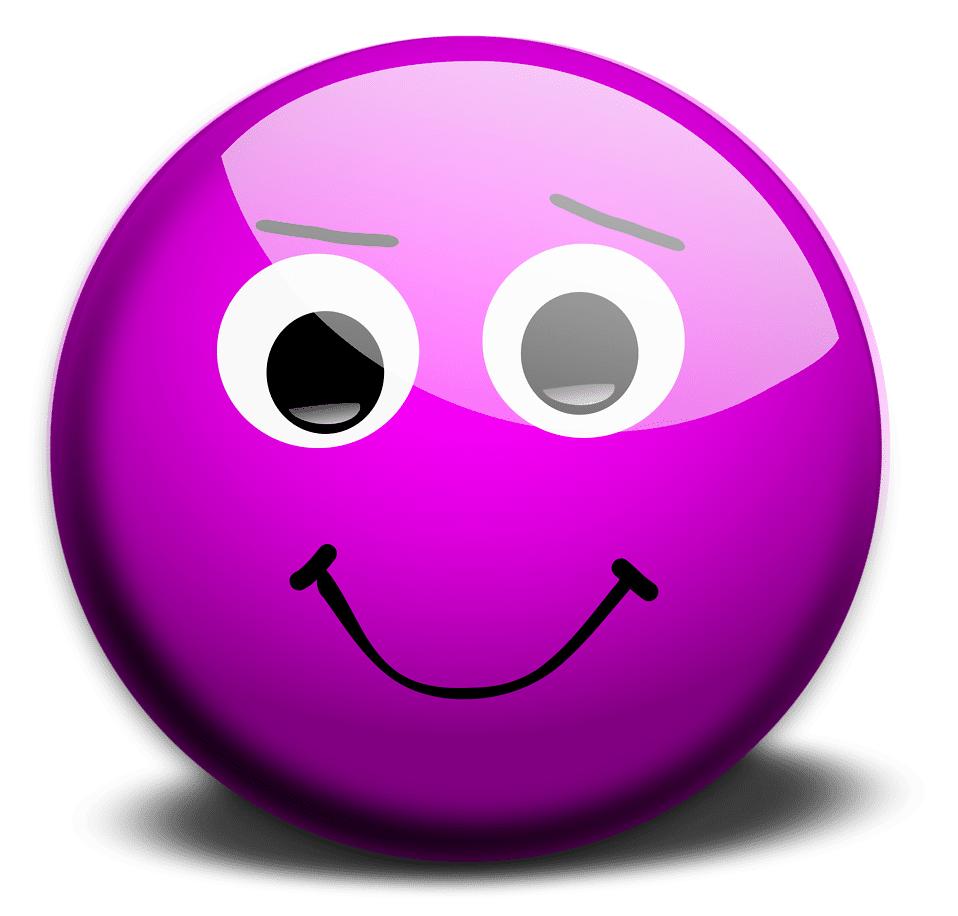 Smiley photo of purple face clipart 2