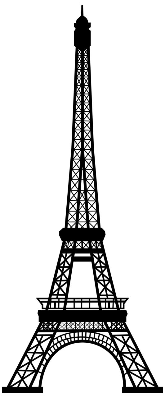 Eiffel tower silhouette clipart image