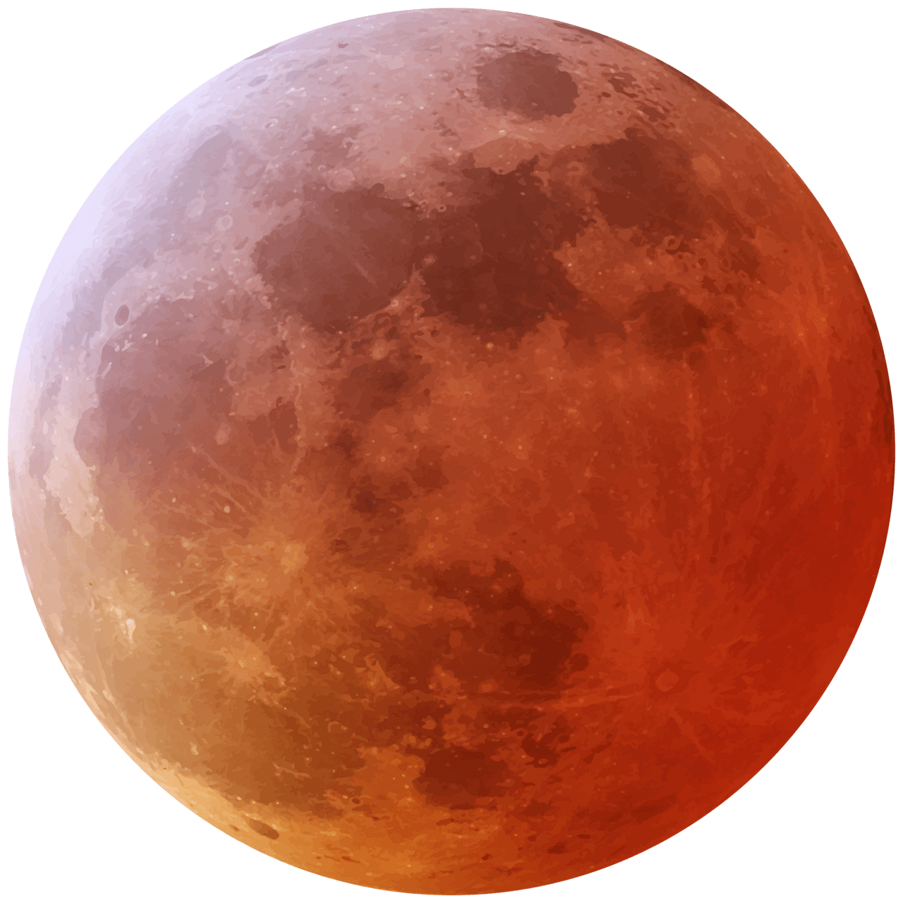 Eclipse red moon clipart image