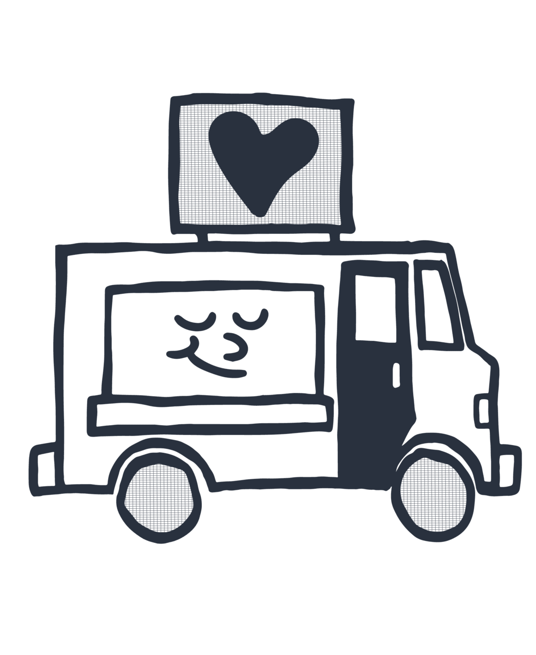 Calo food truck park clipart vector