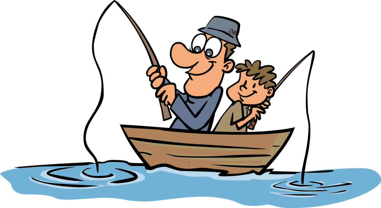 Fishing pole pin page clipart background