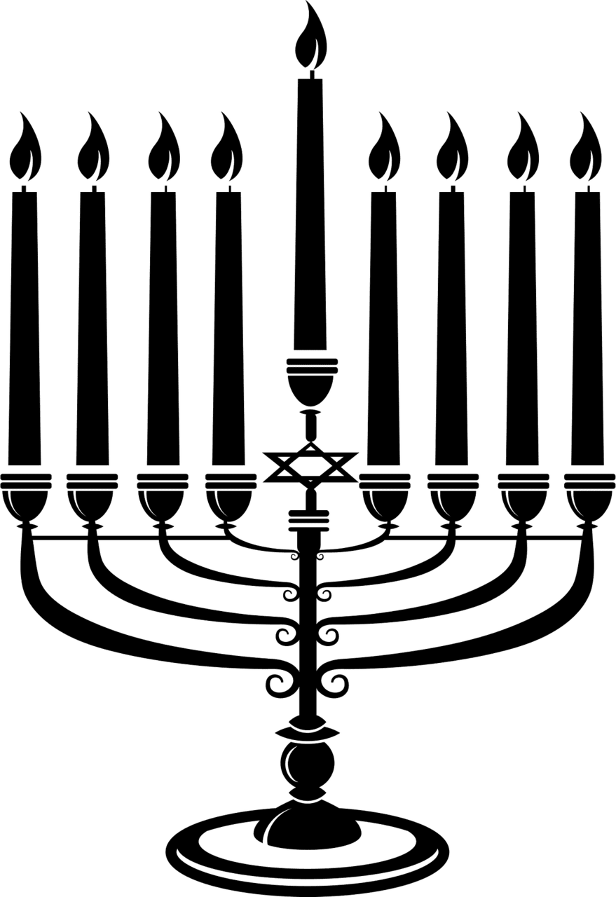 Hanukkah candles vector clipart images