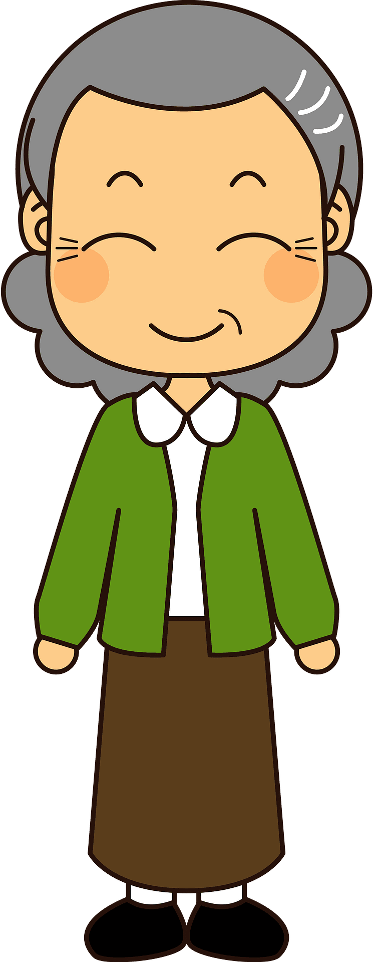 Grandma old woman grandmother vector clipart images