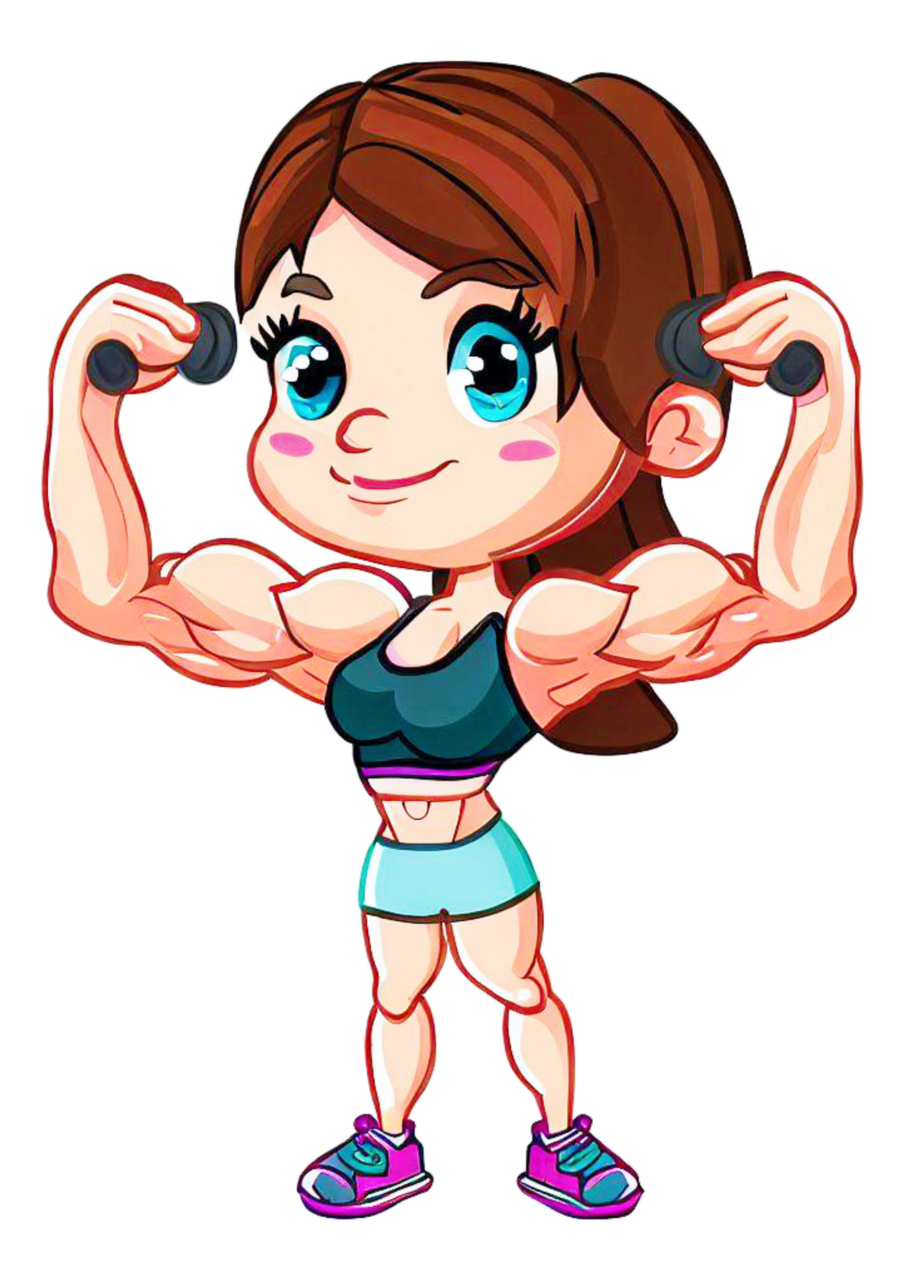 Dumbbell marombeiro de academia muscula desenho engra ado clipart picture