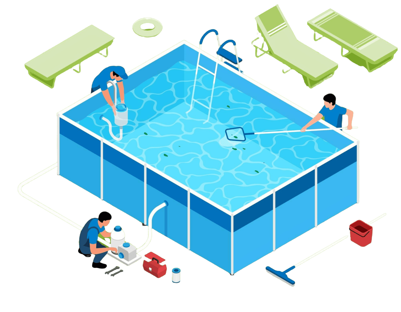 Swimming pool services clipart free