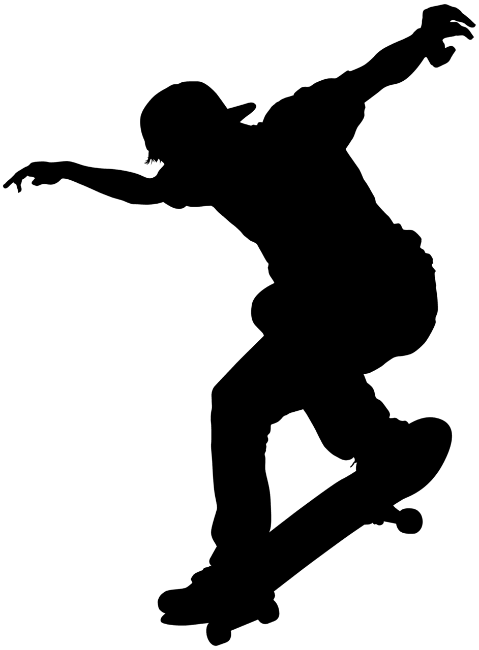 Skateboard ing silhouette roller skating clipart photo