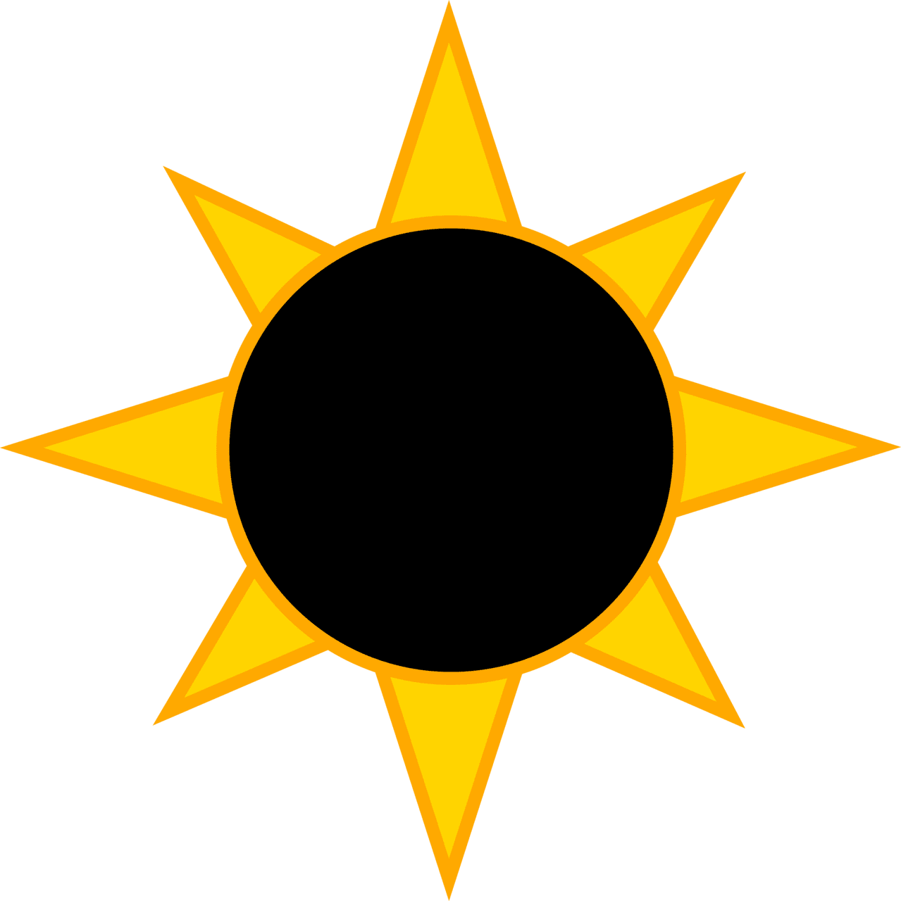 Solar eclipse clipart image with no background