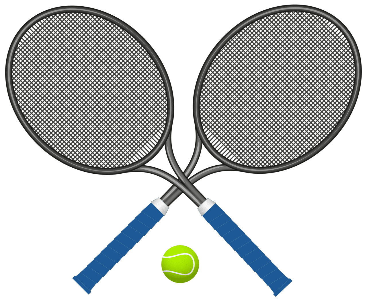 Tennis rackets with ball clipart best background