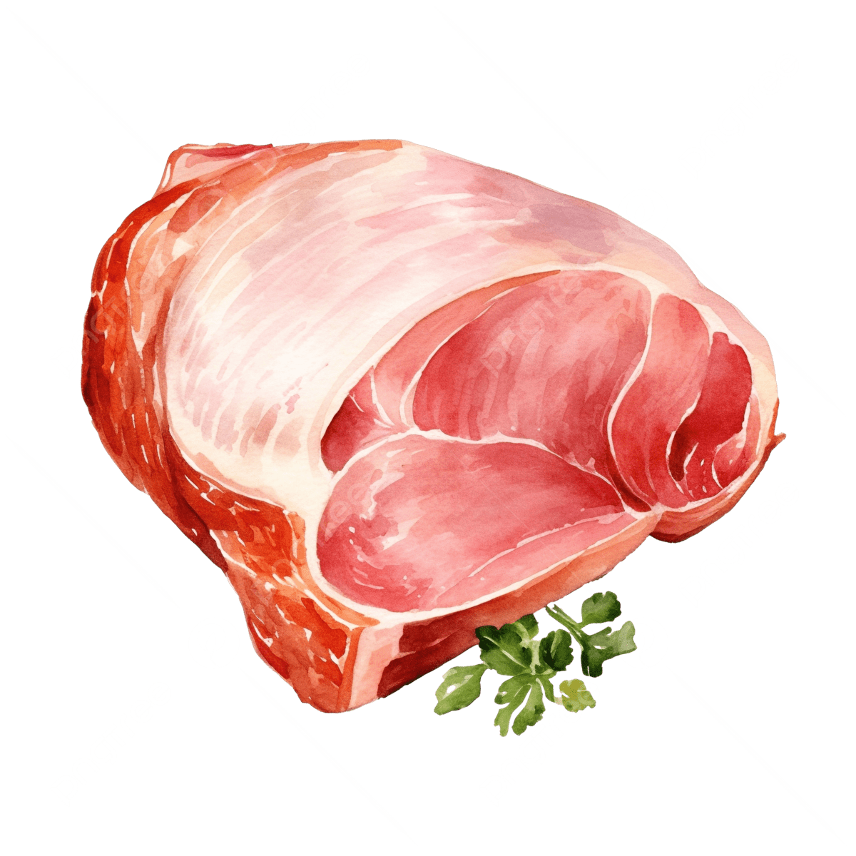 Watercolor ham clipart meat chicken image and for