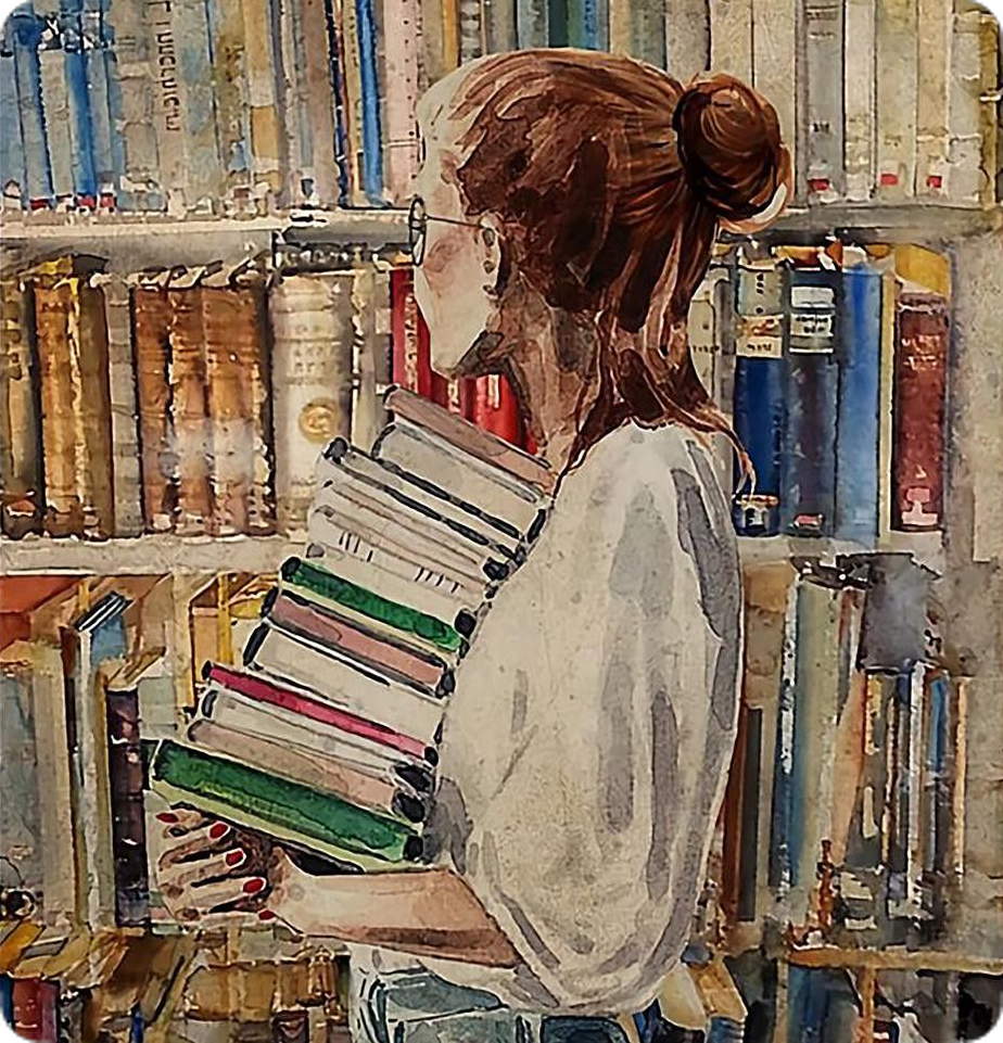 Bookshelf some girls are just born with books their soul bookaholic canvas pa wall ar for book nerd reader novel lover framed pr ts gs clipart picture