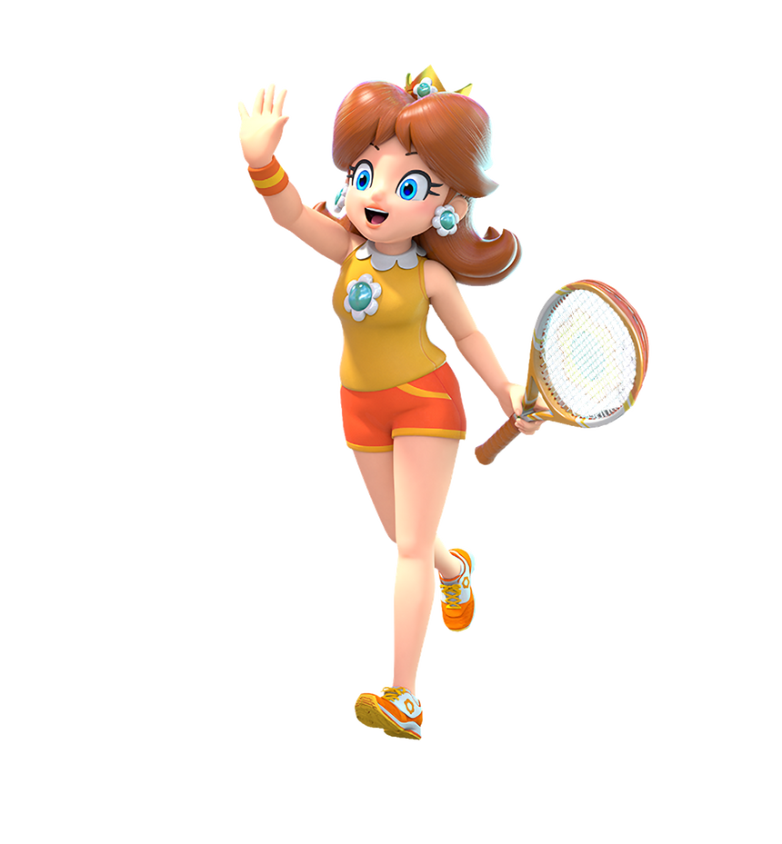 Princess daisy mario tennis aces artwork by daquanharrison deviantart clipart vector