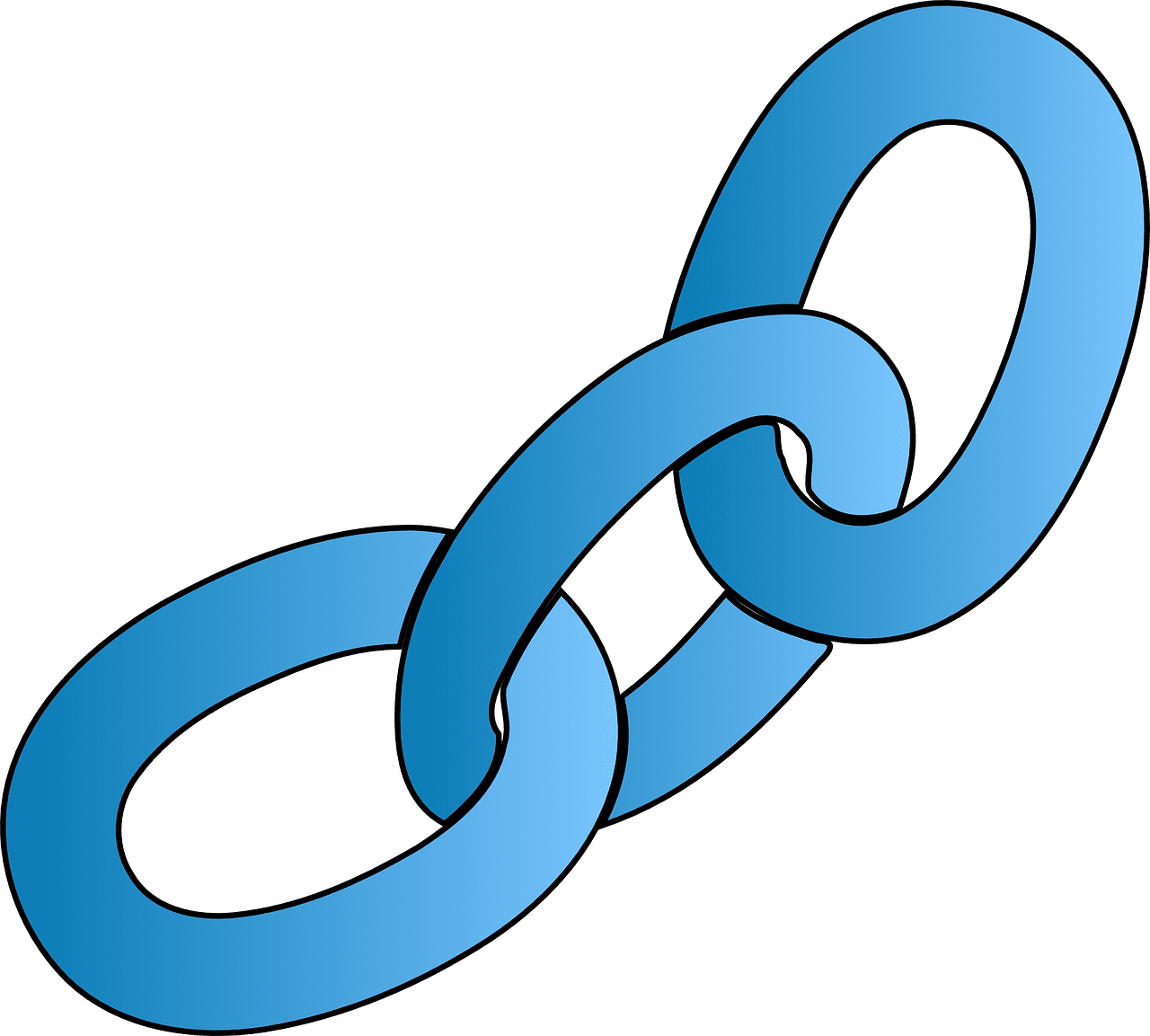 Chain links connection vector graphic clipart 2