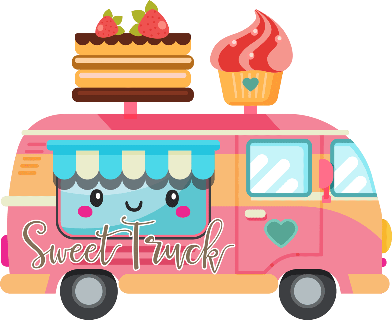 Food truck pin page clipart picture