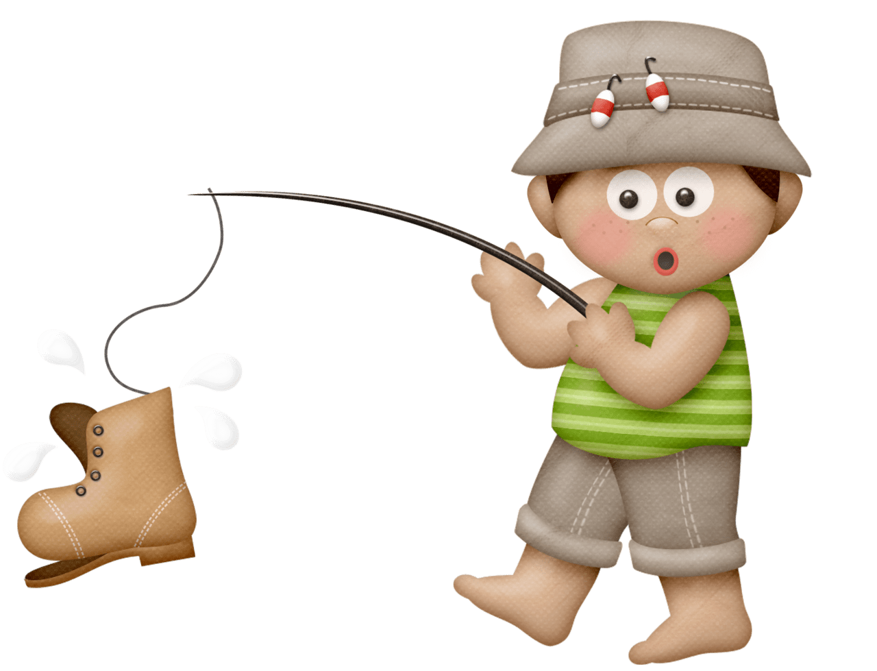 Fishing pole adventure theme clipart background