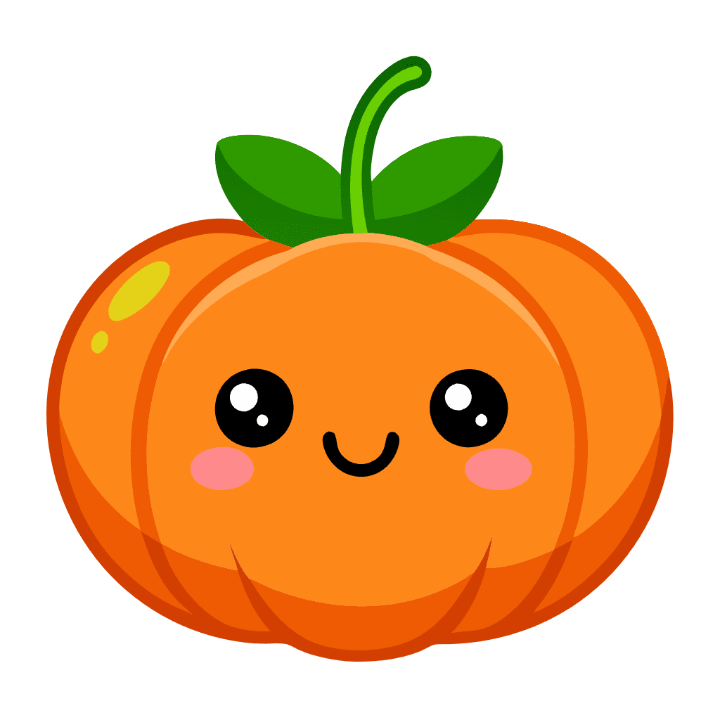 Cute pumpkin fall clipart kawaii style vector images neoclipart in pumpkins baby